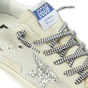 GOLDEN GOOSE Baskets Superstar Maille Crème Glitter 14