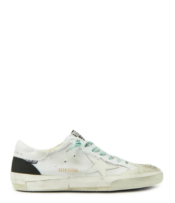 GOLDEN GOOSE Baskets Homme Superstar Toile Blanc Noir 1