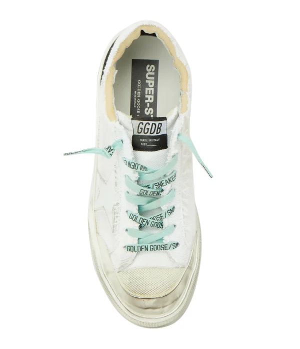GOLDEN GOOSE Baskets Homme Superstar Toile Blanc Noir 3