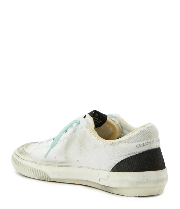 GOLDEN GOOSE Baskets Homme Superstar Toile Blanc Noir 4