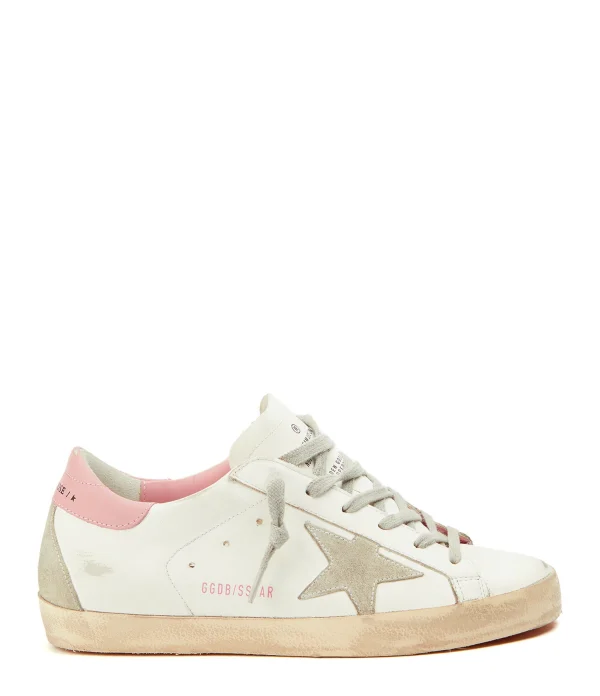 GOLDEN GOOSE Baskets Superstar Cuir Blanc Rose Pâle 1