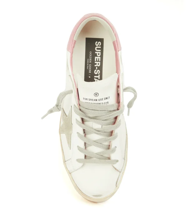 GOLDEN GOOSE Baskets Superstar Cuir Blanc Rose Pâle 3