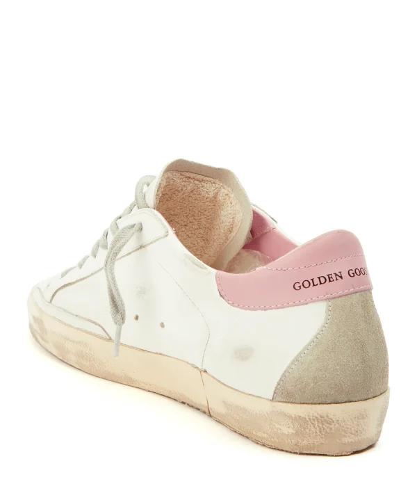 GOLDEN GOOSE Baskets Superstar Cuir Blanc Rose Pâle 4