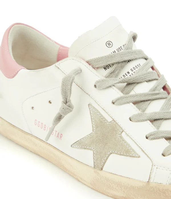 GOLDEN GOOSE Baskets Superstar Cuir Blanc Rose Pâle 5