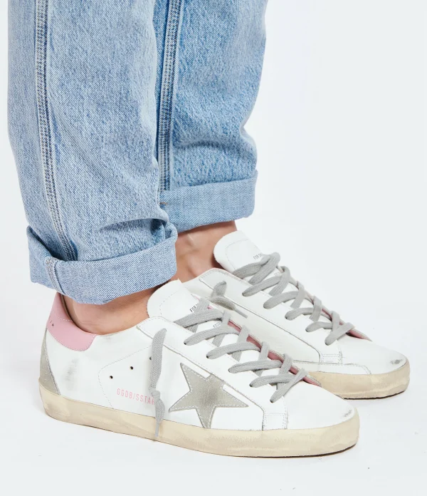 GOLDEN GOOSE Baskets Superstar Cuir Blanc Rose Pâle 6