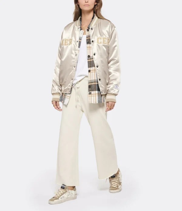 GOLDEN GOOSE Baskets Superstar Sérigraphié Cuir Blanc Taupe 9