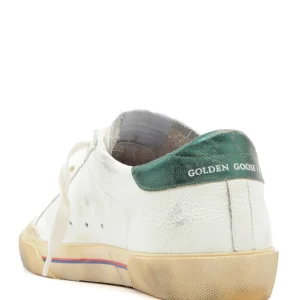GOLDEN GOOSE Baskets Superstar Cuir Crème Léopard Vert 12