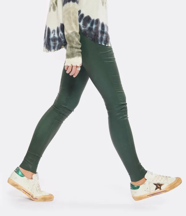 GOLDEN GOOSE Baskets Superstar Cuir Crème Léopard Vert 6
