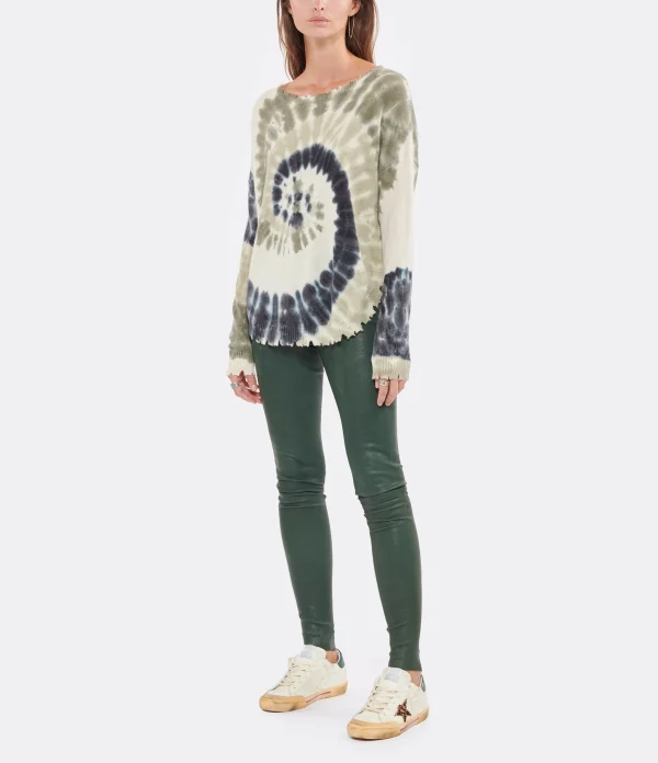 GOLDEN GOOSE Baskets Superstar Cuir Crème Léopard Vert 7