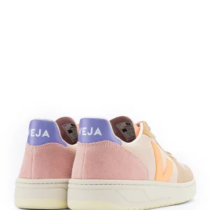 VEJA Baskets V-10 Suédé Multicolore Peach 9