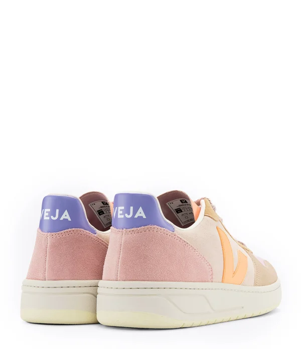 VEJA Baskets V-10 Suédé Multicolore Peach 3