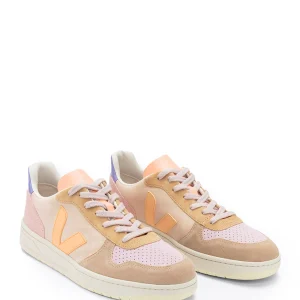 VEJA Baskets V-10 Suédé Multicolore Peach 11