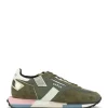 GHOUD VENICE Baskets Rush Low Mesh Militaire Doré 16