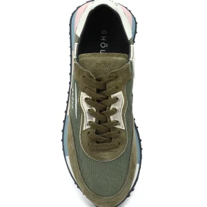 GHOUD VENICE Baskets Rush Low Mesh Militaire Doré 10