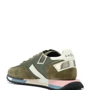 GHOUD VENICE Baskets Rush Low Mesh Militaire Doré 12