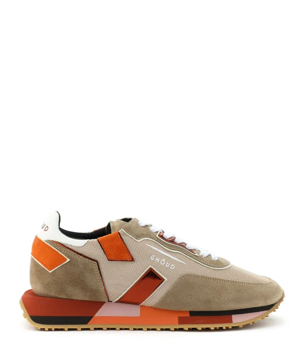GHOUD VENICE Baskets Rush Low Mesh Beige Corail 1