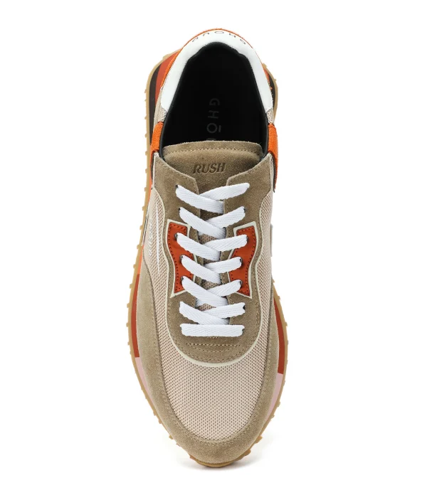 GHOUD VENICE Baskets Rush Low Mesh Beige Corail 3