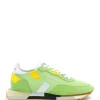 GHOUD VENICE Baskets Rush M Low Mesh Vert Jaune, Collaboration Ghoud X Lesyanebo 38