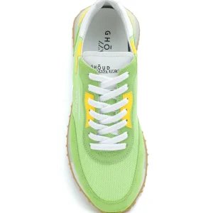 GHOUD VENICE Baskets Rush M Low Mesh Vert Jaune, Collaboration Ghoud X Lesyanebo 10