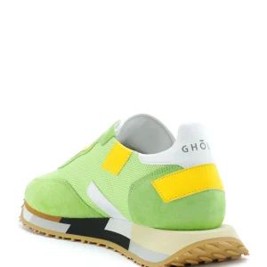 GHOUD VENICE Baskets Rush M Low Mesh Vert Jaune, Collaboration Ghoud X Lesyanebo 12