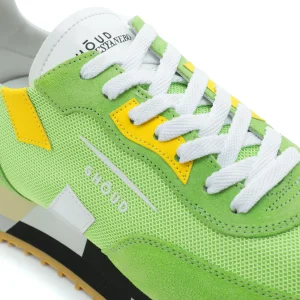GHOUD VENICE Baskets Rush M Low Mesh Vert Jaune, Collaboration Ghoud X Lesyanebo 14