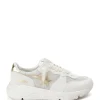 GOLDEN GOOSE Baskets Running Cuir Blanc Argenté 25