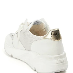 GOLDEN GOOSE Baskets Running Cuir Blanc Argenté 18