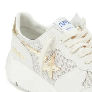 GOLDEN GOOSE Baskets Running Cuir Blanc Argenté 20