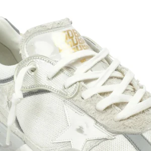 GOLDEN GOOSE Baskets Running Dad Cuir Suédé Blanc 14