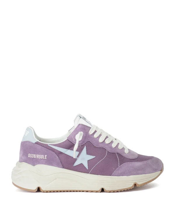 GOLDEN GOOSE Baskets Running Cuir Suédé Violet 1