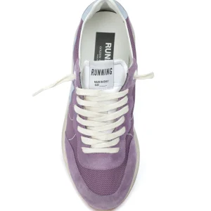 GOLDEN GOOSE Baskets Running Cuir Suédé Violet 16