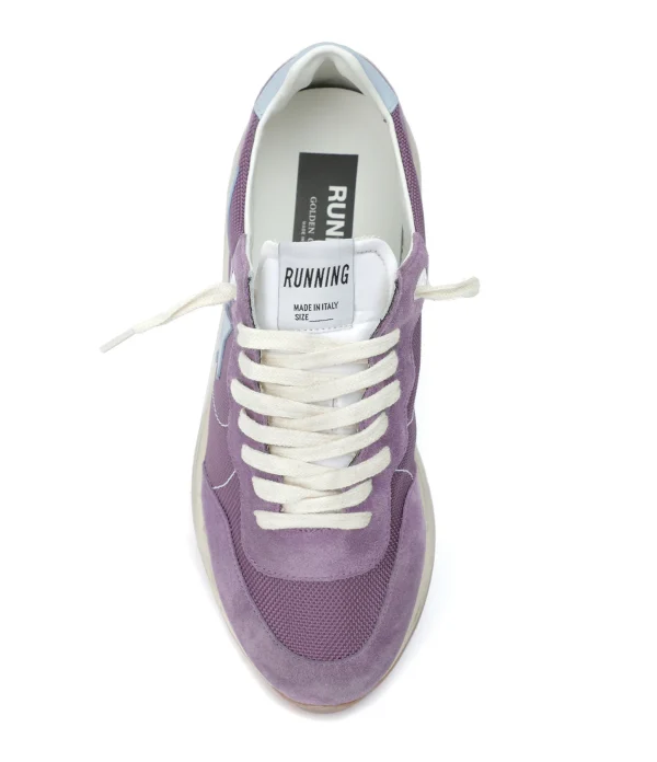 GOLDEN GOOSE Baskets Running Cuir Suédé Violet 3