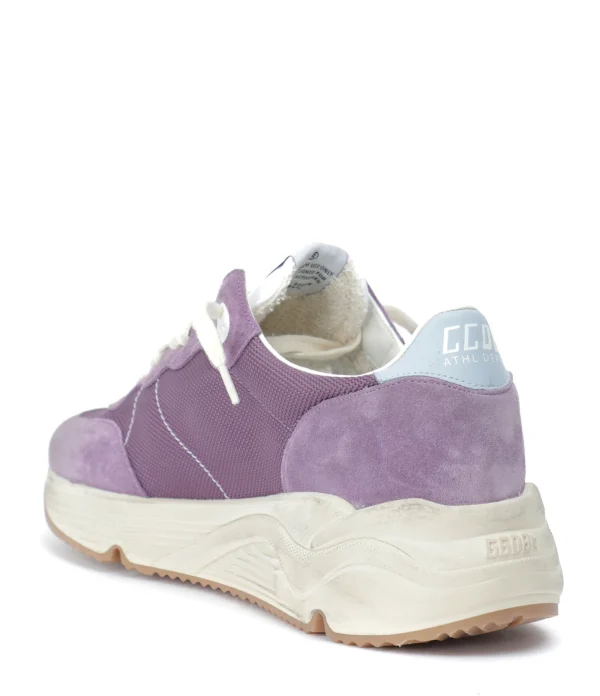 GOLDEN GOOSE Baskets Running Cuir Suédé Violet 4