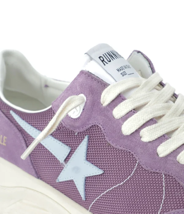 GOLDEN GOOSE Baskets Running Cuir Suédé Violet 5