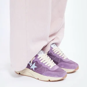 GOLDEN GOOSE Baskets Running Cuir Suédé Violet 22
