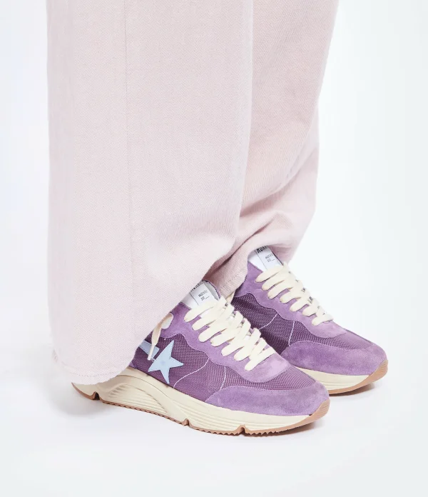 GOLDEN GOOSE Baskets Running Cuir Suédé Violet 6