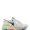 GOLDEN GOOSE Baskets Running Cuir Blanc Multicolore 23