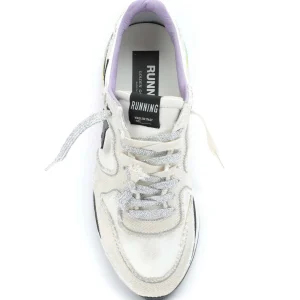 GOLDEN GOOSE Baskets Running Cuir Blanc Multicolore 11
