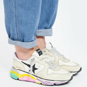 GOLDEN GOOSE Baskets Running Cuir Blanc Multicolore 17