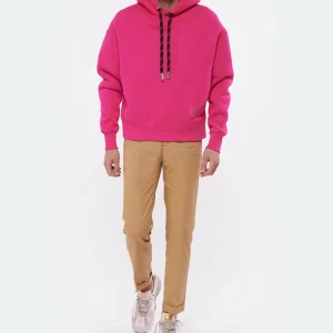 GOLDEN GOOSE Baskets Homme Running Dad Cuir Suédé Rose Blanc 21