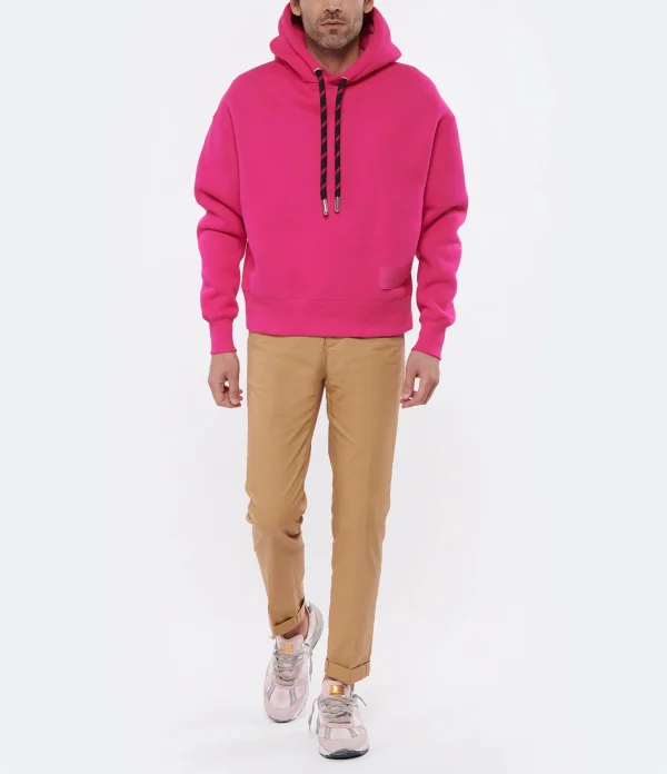 GOLDEN GOOSE Baskets Homme Running Dad Cuir Suédé Rose Blanc 8
