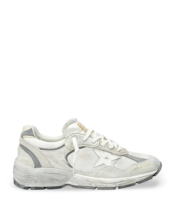 GOLDEN GOOSE Baskets Homme Running Dad Cuir Suédé Beige 1