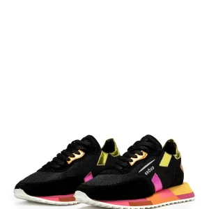 GHOUD VENICE Baskets Rush Low Mesh Noir Jaune 12