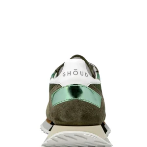 GHOUD VENICE Baskets Rush Low Mesh Kaki Blanc 10