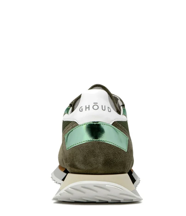 GHOUD VENICE Baskets Rush Low Mesh Kaki Blanc 3