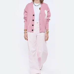 GOLDEN GOOSE Baskets Running Dad Cuir Suédé Rose 22