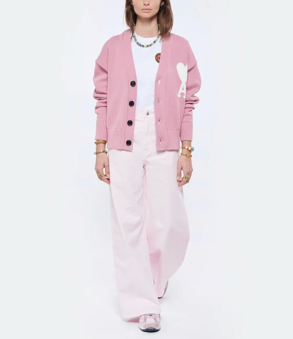 GOLDEN GOOSE Baskets Running Dad Cuir Suédé Rose 8