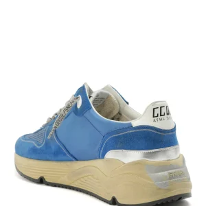 GOLDEN GOOSE Baskets Homme Running Cuir Suédé Bleu Blanc 13