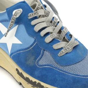 GOLDEN GOOSE Baskets Homme Running Cuir Suédé Bleu Blanc 15