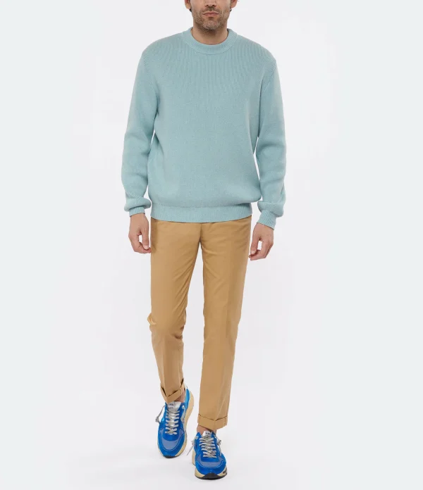 GOLDEN GOOSE Baskets Homme Running Cuir Suédé Bleu Blanc 7